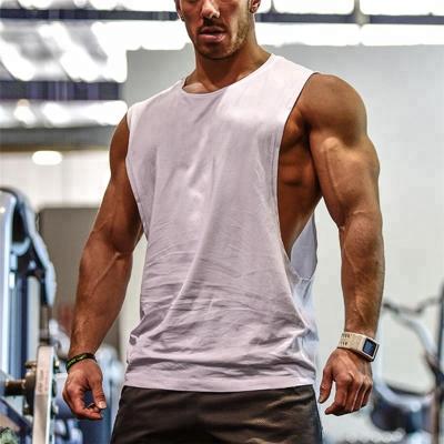 China Antibacterial Men's Stringer Vest Blank Shirt Gym Workout Gym Bodybuilding Tank Top Bodybuilding T-shirt Muscle Tee Sleeveless Cut Clothing for sale