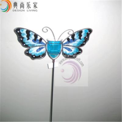 China 2017 Wholesale Home Decoration Butterfly Metal Solar Garden Light Stake for sale