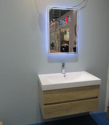 China Modern Italian Style Wall Mounted Bath Room Vanity Cabinet Set With LED Mirror for sale