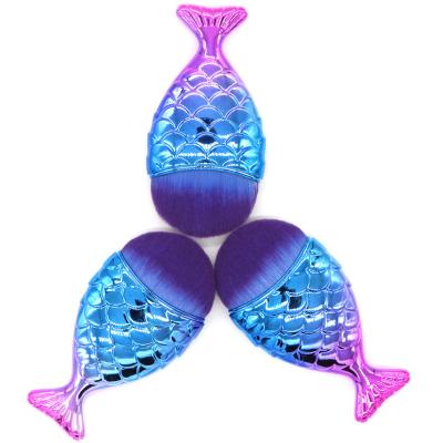 China Angular Blush New Mermaid 1PCS Makeup Brush Foundation Powder Contour Mermaid Make Up Brush for sale