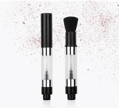 China Professional Cosmetic Retractable Automatic Press Refillable Spray Kabuki Flat Brush Loose Powder Makeup Brush for sale