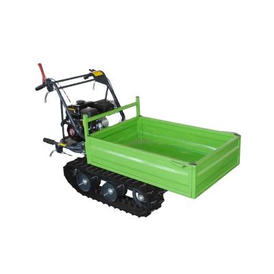 China Hydraulic Mini Farm Truck Wheelbarrow Dumper Track Crawler Tracked Gasoline Engine 3F+1R for sale