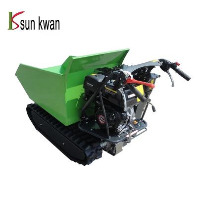 China 500kg Loading Capacity Gasoline Engine Powered Offroad Utility Mini Track Dumper 1000x700x450 for sale