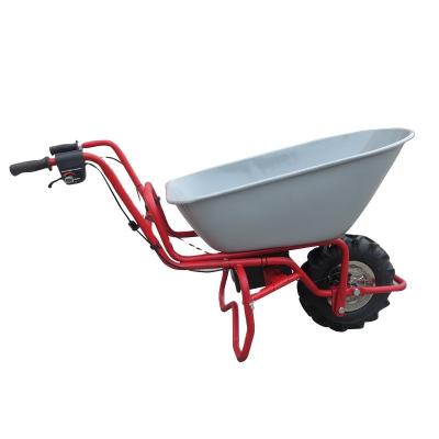 China Building Material Shops 2021 High Quality Metal Mini Single Wheel Tricycle Electric Dumper Transporter for sale