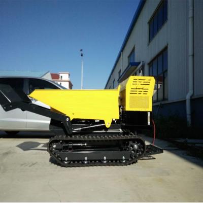 China Construction Material Stores Farm / Mine / Garden Electric Automatic Tracked Dumper for sale