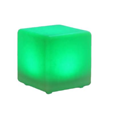 China Home Hot Selling Cheap Custom PE Cube Furniture 40CM LED Plastic Light for sale