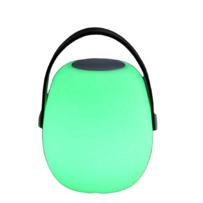 China Custom High Quality RGB Color Changing/LED Speaker BT Wireless Lamp Handheld/Outdoor/Modern Style LED Wireless Lamp for sale