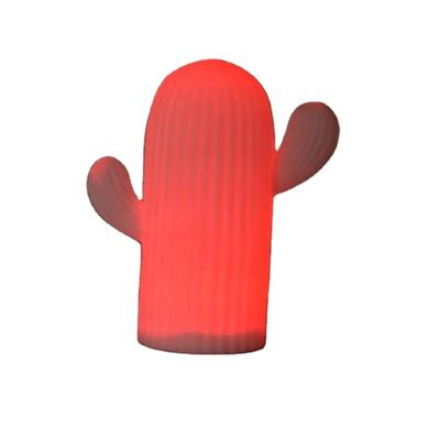 China Home Decor Outdoor Lamp Shaped Colorful Led Cactus Shape Light for sale