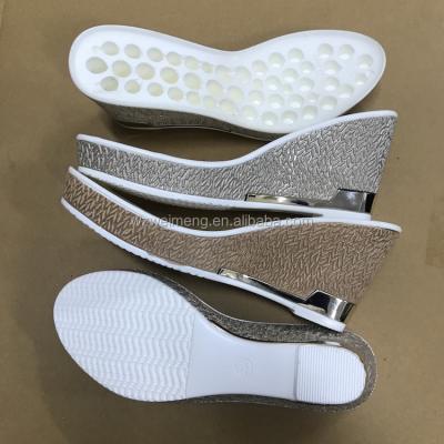 China latest design woman casual wedge sandal pu outsole for sale