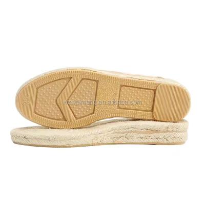 China lady espadrille jogging shoes rubber and jute outsole for sale