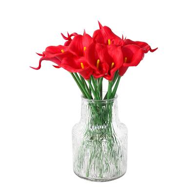 China Artificial Calla Lily Flowers Pu Touch Wedding Decoration Real Flowers Home Decoration Artificial Plants for sale