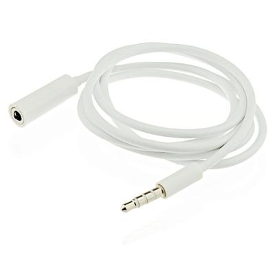 China 1M White Color Car 3.5mm Male to Female Audio Stereo Earphone Extension Cable Adapter for sale