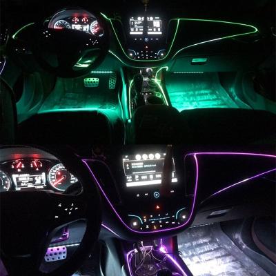 China Silicone 1M/2M/3M/5M USB Socket Car Accessories Atmosphere Lamp EL Interior Cold Light Line Decorative DIY LED Ambient Lights for sale