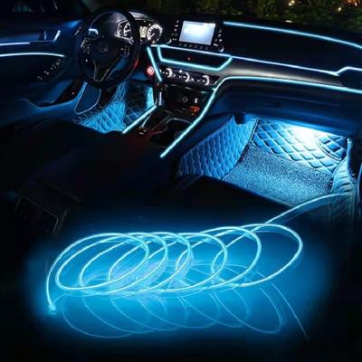 China Silicone 1M/2M/3M/5M EL Cold Light Line DIY Decorative Ambient Lights Car Accessories LED Interior Atmosphere Lamp for sale