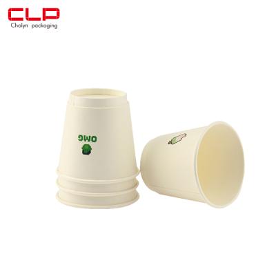 China Disposable Takeaway Drink Paper Hot Coffee Cup Custom Logo Pattern Recyclable Single Wall White Paper Cup Double With Cover for sale