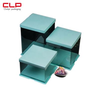 China CLP Cholyn Biodegradable Food Grade PP PET Cake Customized Logo Cake Packaging Box PVC Clear Plastic Packaging Box for sale