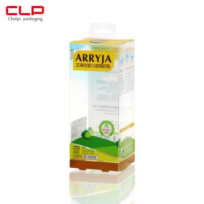 China Recyclable CLP Clear Plastic Baby Bottle Packaging Box Baby Bottle Box for sale