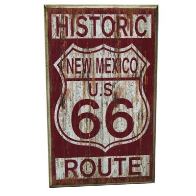 China Antique Wall Hanging Ornament Decor Wood Signs Available Custom Made Home Wholesale Handmade Route 66 for sale