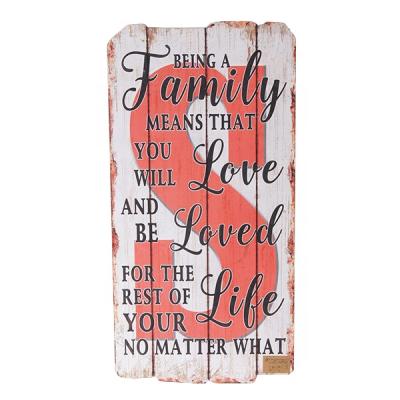 China Wholesale Handmade Home Decor Ornaments Custom Available Scriptures Wall Hanging Wooden Words Signs for sale