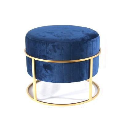 China New Style Adjustable (Height) Round Velvet Surface Living Room Restaurant Modern Bar Ottoman Round Stool and Bed Piece for sale