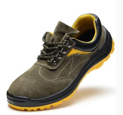 China Hot Selling Steel Toe Suede Leather Breathable Safety Shoes with Indestructible Steel Toe for Outdoor Activities and Construction for sale