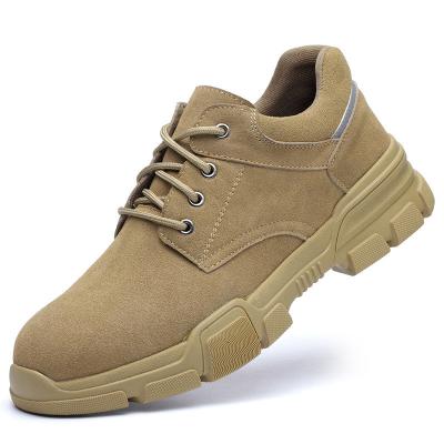 China New Fashion Steel Suede Hot Sale Safety Shoes Leather Anti-skid Puncture Proof Work Shoes With Indestructible Steel Toe for sale