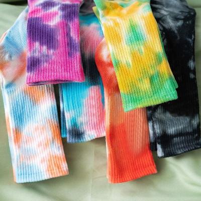 China Good Selling Breathable Tie Dye Tube Socks For Women Socks Men for sale