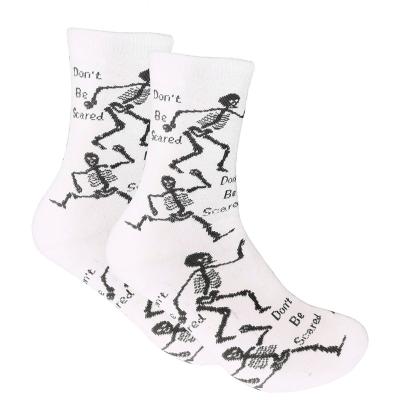 China Marvel Skull Halloween Sporty Funny Graphic Jacquard Socks Happy Cotton Socks Men for sale