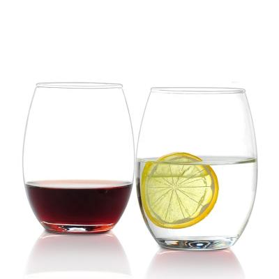 China Wholesale 14oz KOREAN Drinking Glasses Stemless Wine Glass For Amazon Sales Wine Drinking Glasses for sale