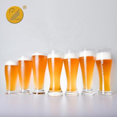 China Free sample modern free sample wheat german lager weizen IPA pint pilsner craft beer glass promotional printed beer glass for sale