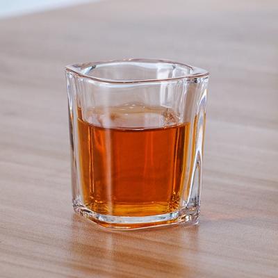 China Viable Wholesale Popular Square Vodka Tequila Whiskey Shooters Glass Fire Mugs for sale