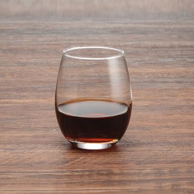 China machine made & Ready Stock Free Sample Colored Irish Style Round Stemless Wine Glass Tumbler 11oz for sale