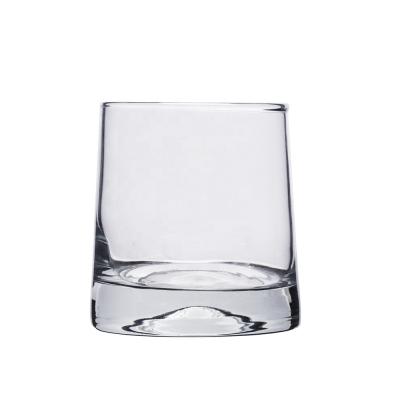 China Iceberg Base Minimalist Classic Weighted Whiskey Bottom Promotional Glass for sale