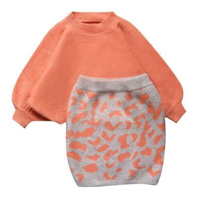 China 2020 Children's new Korean sweater and autumn sweater girl's skirt suit spring set children's sweater wholesale for sale