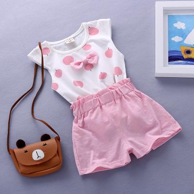 China Boutique Dot 3 Years Old 2pcs Casual Cheap Baby Kids Dress Sets for sale