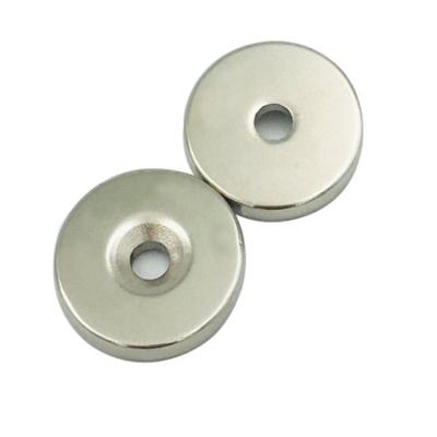 China Industrial Magnet N35 N52 Neodymium Magnet With One Side Countersunk Hole for sale