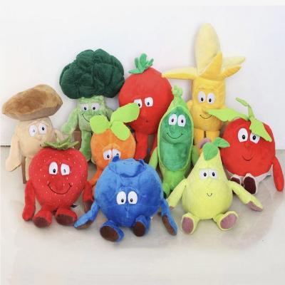 China 9 Inch Cauliflower Mushroom Blueberry Strawberry Soft Toy Stuffed Plush Doll Vegetables Fruits for sale