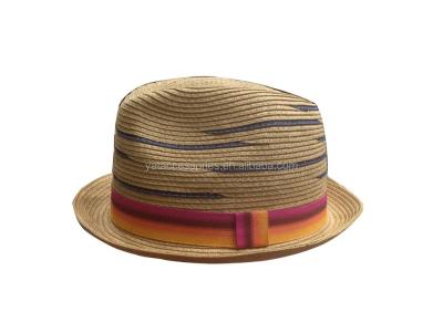 China New picture design straw hats for spring 2016, men summer fedora hats, cheap price hats for sale