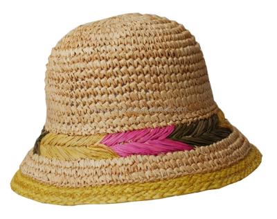 China Fashion Straw Women Raffia Straw Hats, Summer Cloche Hats for sale