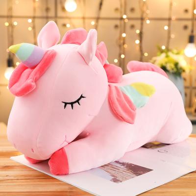 China Eco-Friendly Cartoon Unicorn Dolls Animal Horse Unicorn Plush Toy Soft Stuffed Special Price Giant Size 25-100cm For Drop Shipping for sale