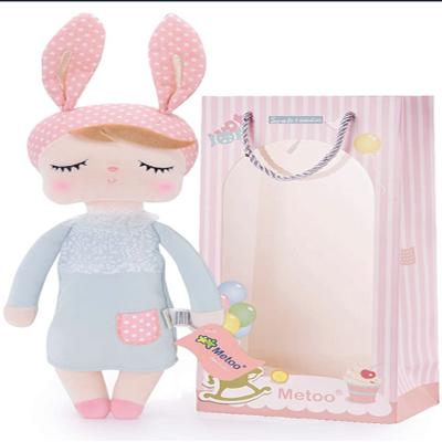 China Girl's First Easter Dolls Angela Girl Toy Gray Toy Plush Baby Bunny Doll 13 Inch Sweet Soft Girl Dolls + Gift Bag for sale