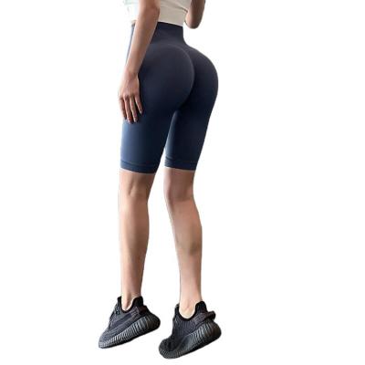 China 2023 Size Running Eation Gym Fitness Bike Breathable High Tight Compression Softness Yoga Shorts Solid Sportswear for sale