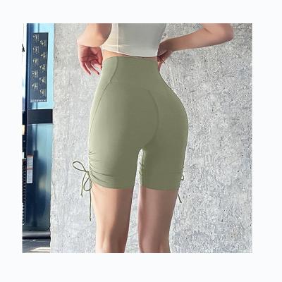 China 2023 Size Running Eation Gym Fitness Bike Breathable High Tight Compression Softness Yoga Shorts Solid Sportswear for sale