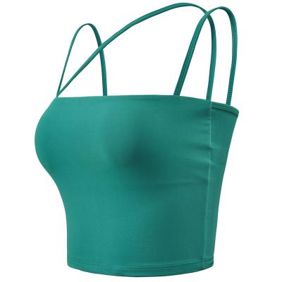 China 2023 new outdoor running bra fitness vest bra quick dry tight shockproof nude breathable beauty yoga women sports bra for sale