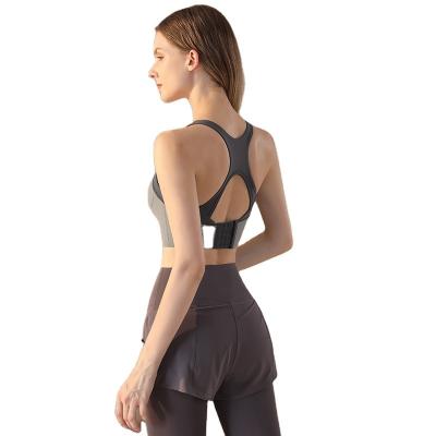 China Wholesale 2023 Newest Sports Bra Women Breathable Gym Workout High Impact For Sexy Fitness The Shoulder Halter Yoga Support Bra for sale