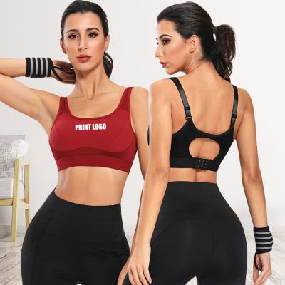 China Latest Design Antibacterial Solid Cup Women Breathable Sports Bra Fitness Yoga Wear for sale