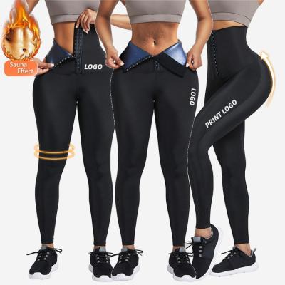 China Dropshipping Fat Burning Breathable Hip Enhancer Sweat Waist Trainer Corset Leggings Women Yoga Pants Gaiters for sale