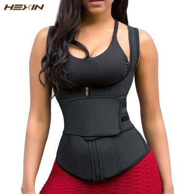 China Antibacterial Women Latex Waist Trainer Vest Corset High Compression Zipper Body Shaper for sale