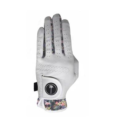 China Custom Premium Cabretta Leather Printing Mens Golf Gloves for sale