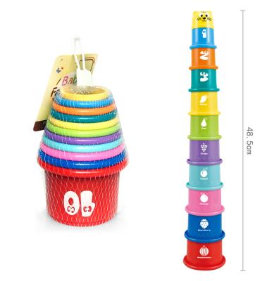 China PP Educational Baby Toy For Kids Learning Montessori Stacking Cups Toys for sale